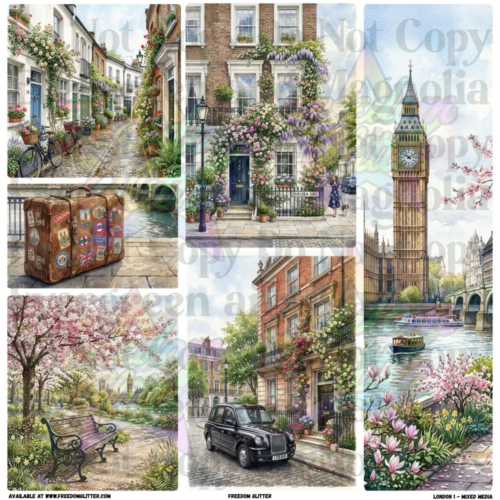 Mixed Image Sheet - London 1 (Printed Vinyl)