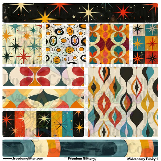Mixed Image Sheet - Midcentury Funky 1 (Printed Vinyl)