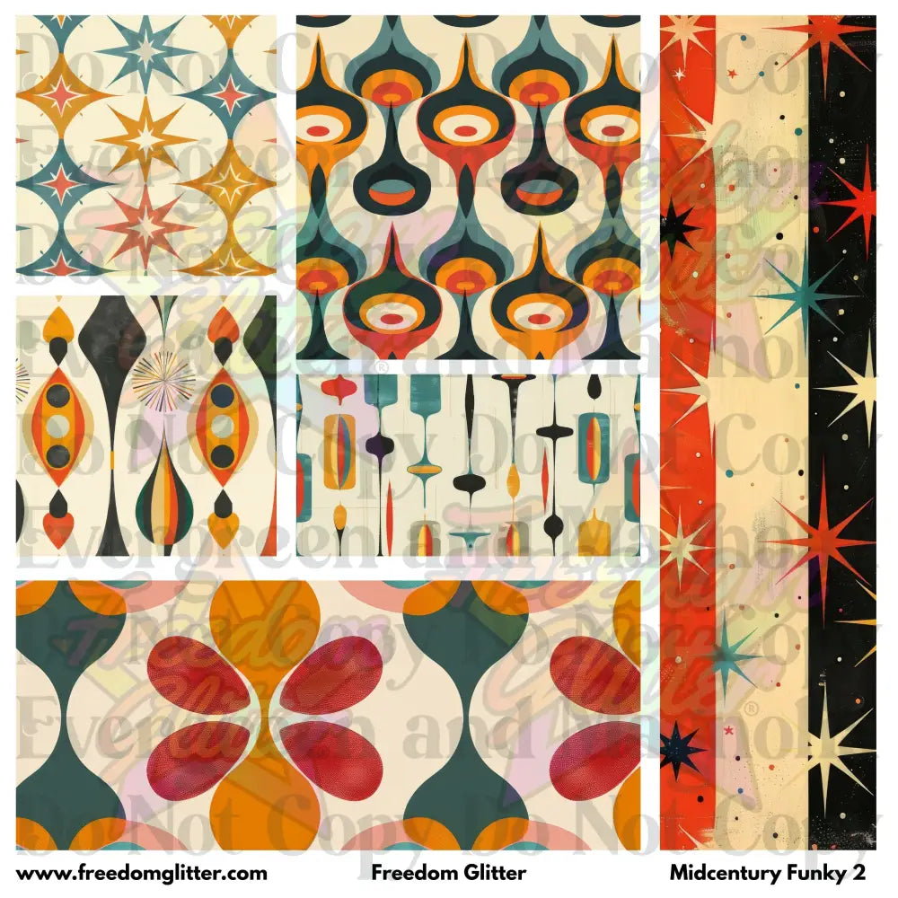 Mixed Image Sheet - Midcentury Funky 2 (Printed Vinyl)