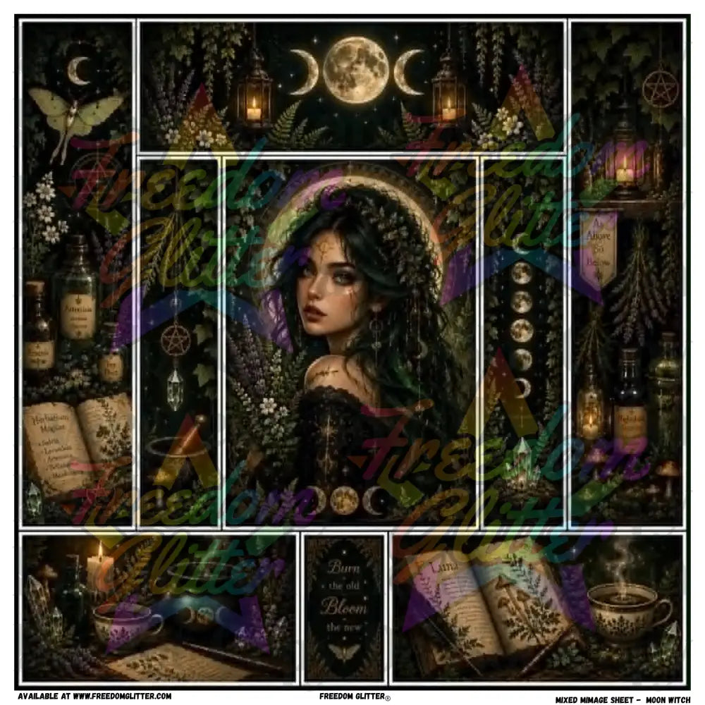 Mixed Image Sheet - Moon Witch (Printed Vinyl)