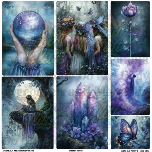 Mixed Image Sheet - Mystic Blue Forest 2 (Printed Vinyl)