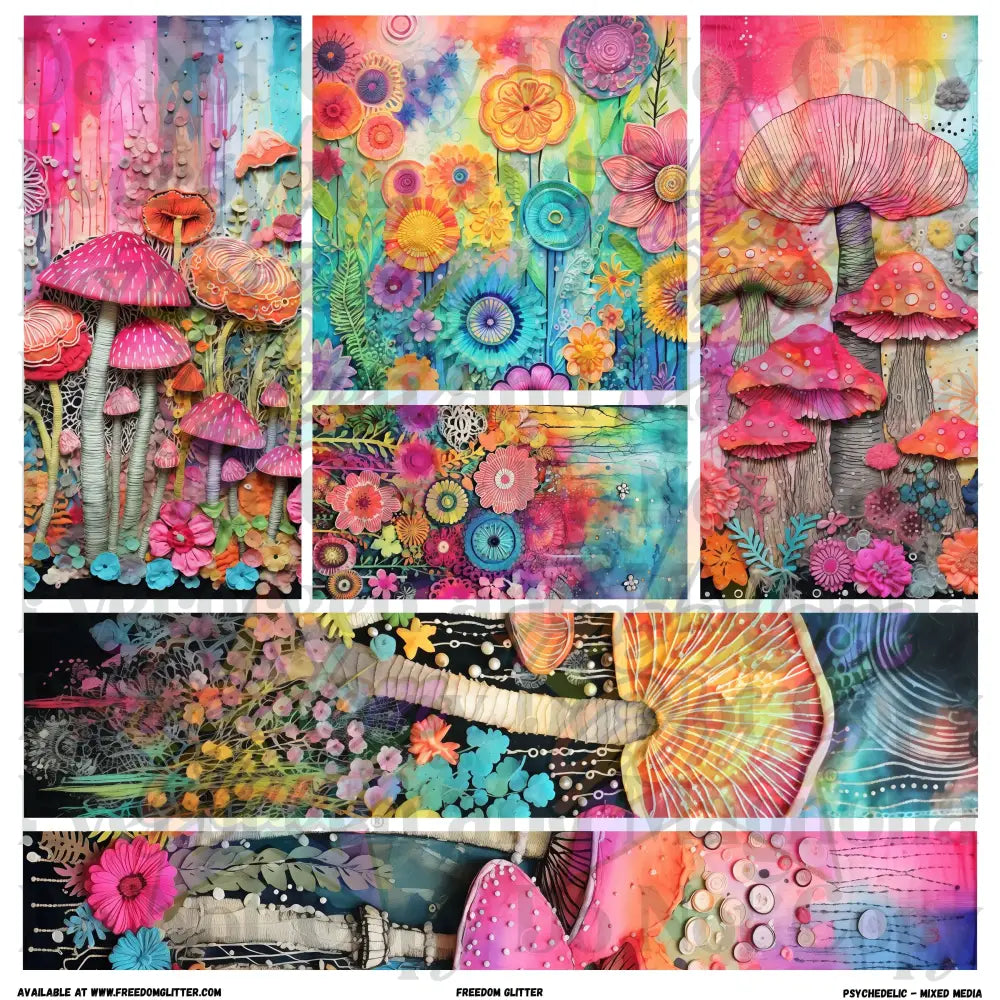 Mixed Image Sheet - Psychedelic (Printed Vinyl)