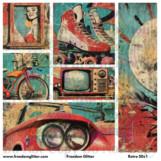 Mixed Image Sheet - Retro 50s 1 (Printed Vinyl)
