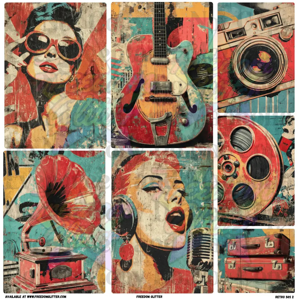 Mixed Image Sheet - Retro 50s 2 (Printed Vinyl)