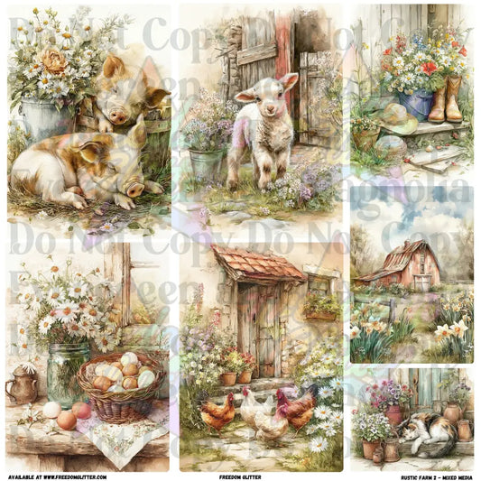 Mixed Image Sheet - Rustic Farm 2 (Printed Vinyl)