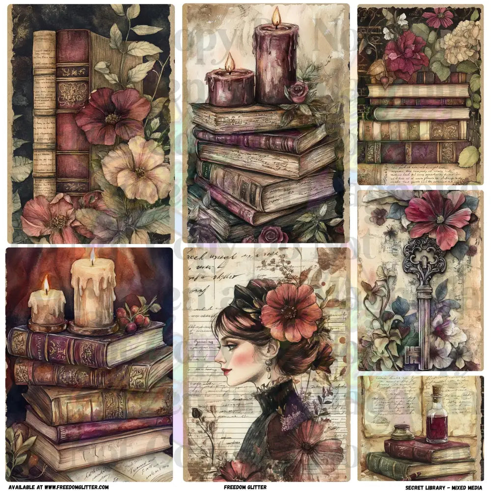 Mixed Image Sheet - Secret Library (Printed Vinyl)