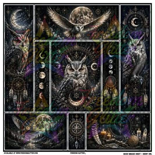 Mixed Image Sheet - Snowy Owl (Printed Vinyl)