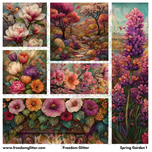 Mixed Image Sheet - Spring Garden 1 (Printed Vinyl)