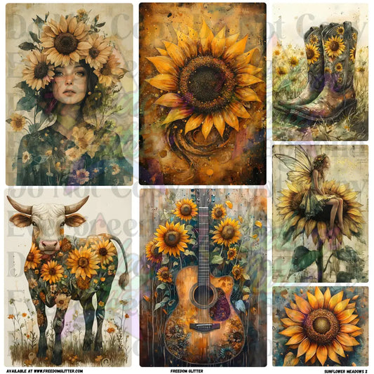 Mixed Image Sheet - Sunflower Meadows 2 (Printed Vinyl)