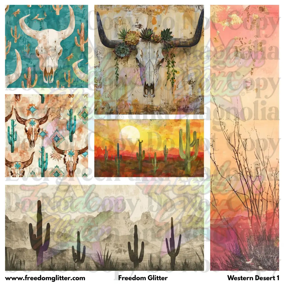 Mixed Image Sheet - Western Desert 1 (Printed Vinyl)
