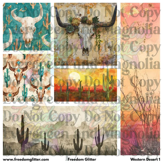 Mixed Image Sheet - Western Desert 1 (Printed Vinyl)