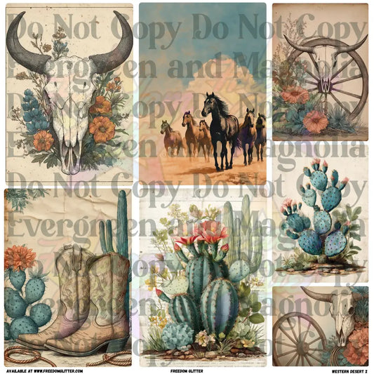 Mixed Image Sheet - Western Desert 2 (Printed Vinyl)