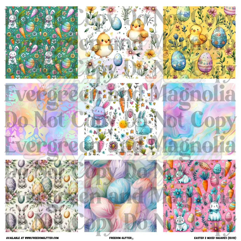 Mixed Squares - Easter 2 (Printed Vinyl)