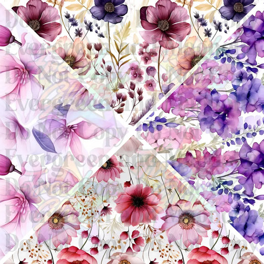 Mixed Triangles - Spring Floral 2 (Printed Vinyl)