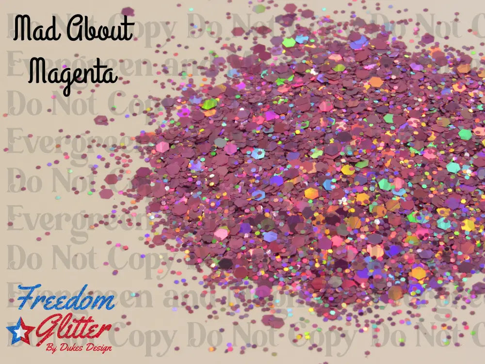 Mad about Magenta (Holographic Glitter)