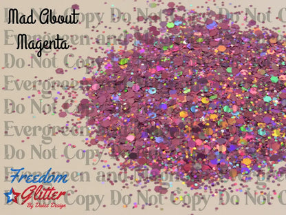 Mad about Magenta (Holographic Glitter)