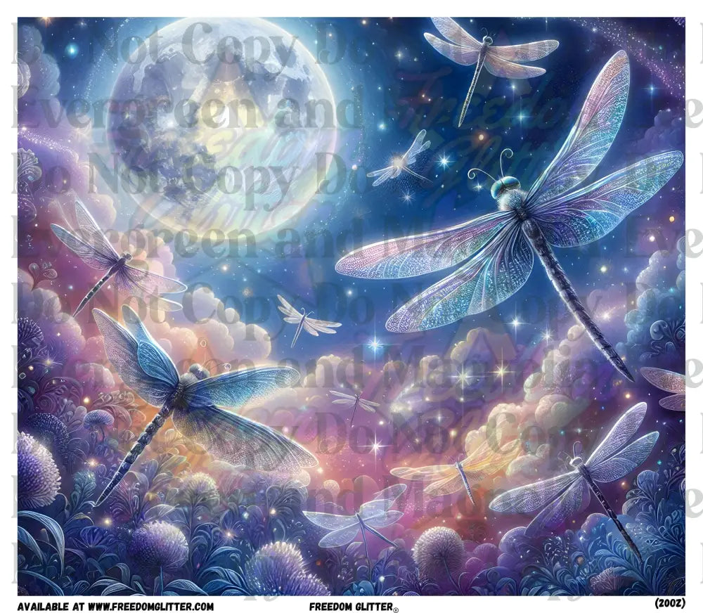 Magical Moonlit Dragonflies (Printed Vinyl)