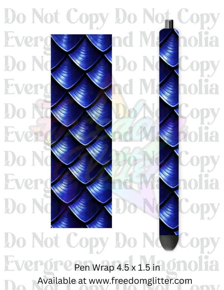 Metallic Dragon Scales - Blue (Printed Vinyl)