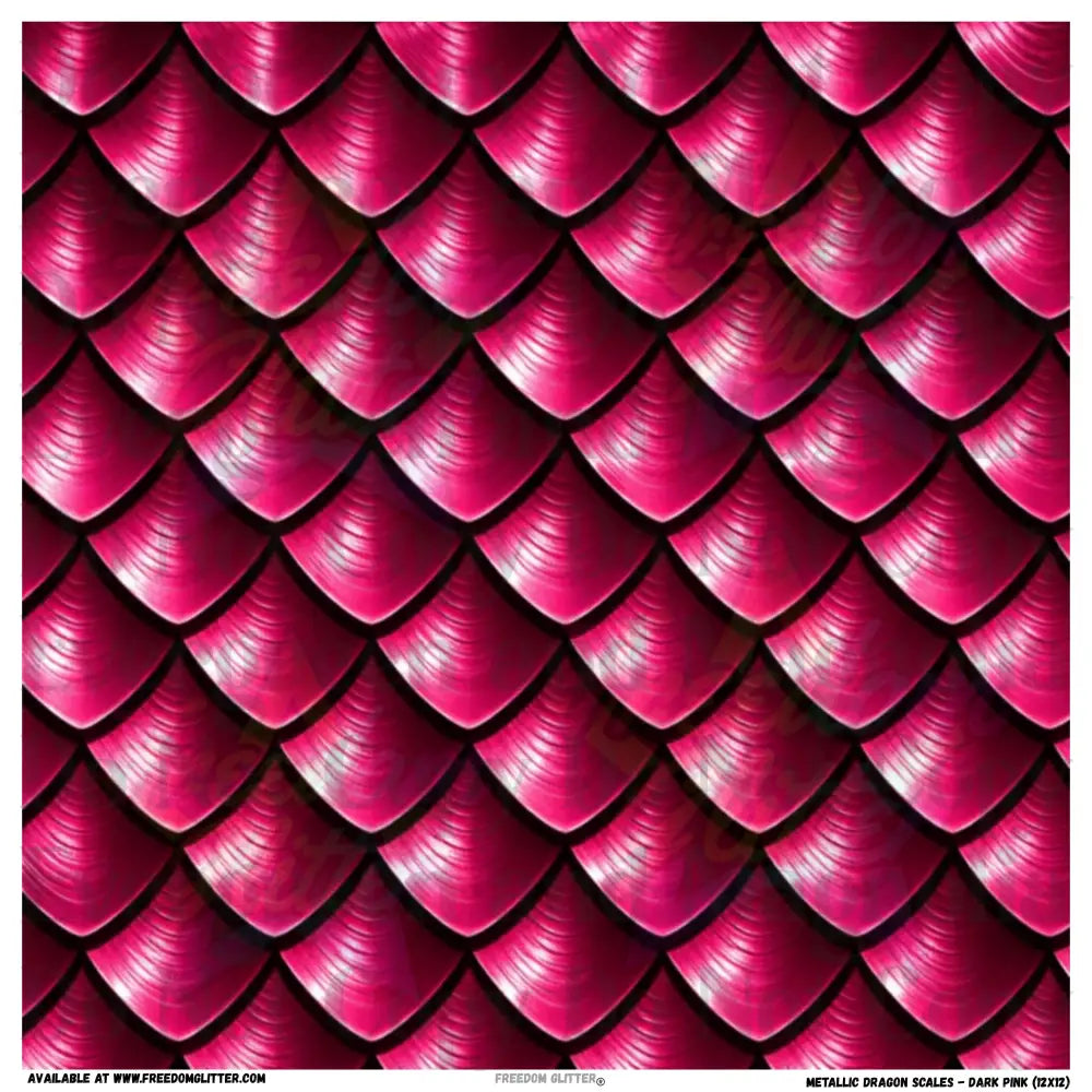 Metallic Dragon Scales - Dark Pink (Printed Vinyl)
