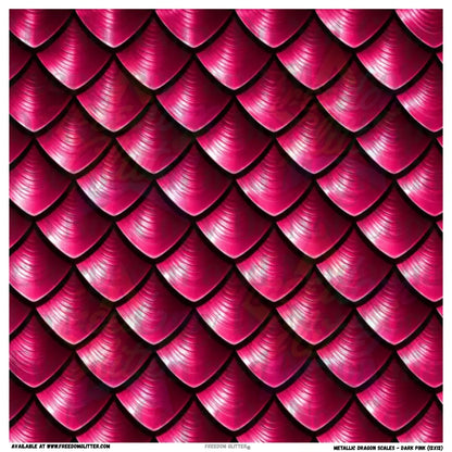 Metallic Dragon Scales - Dark Pink (Printed Vinyl)