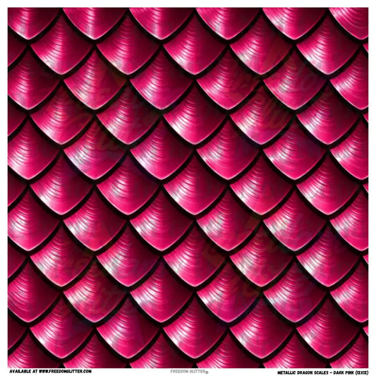 Metallic Dragon Scales - Dark Pink (Printed Vinyl)