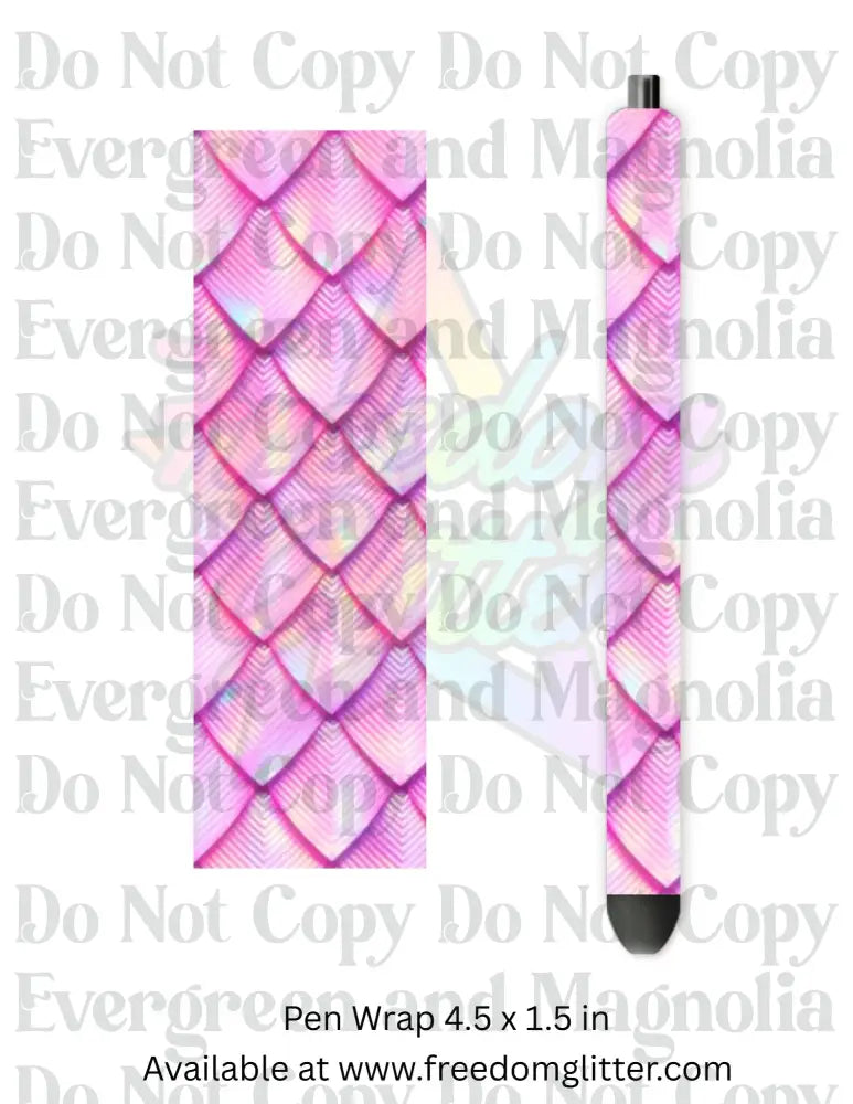 Metallic Dragon Scales - Pink (Printed Vinyl)