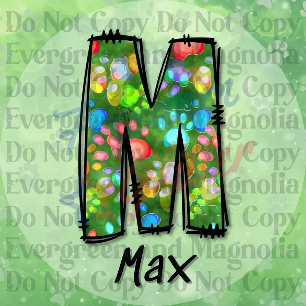 Customized Christmas Pet Gift Tags - Light Paw Letters