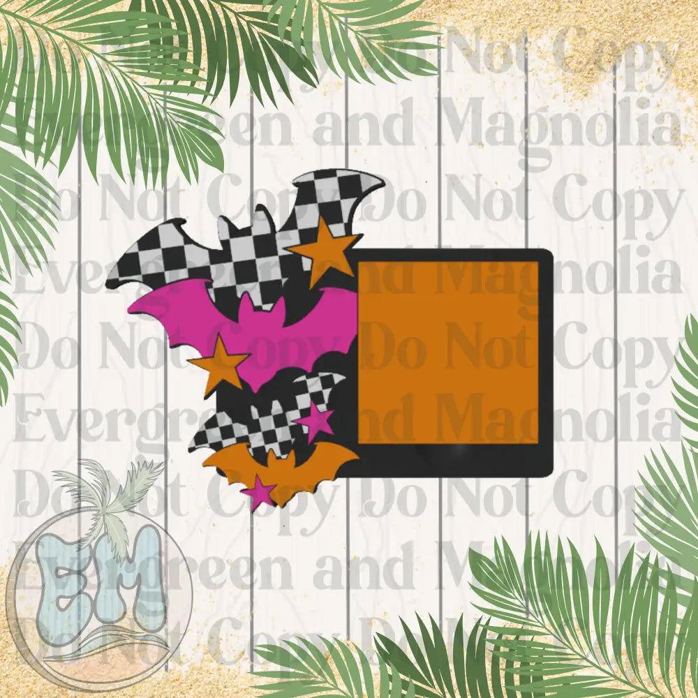 Neon checkered bats