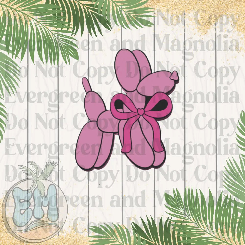 Pink balloon dog