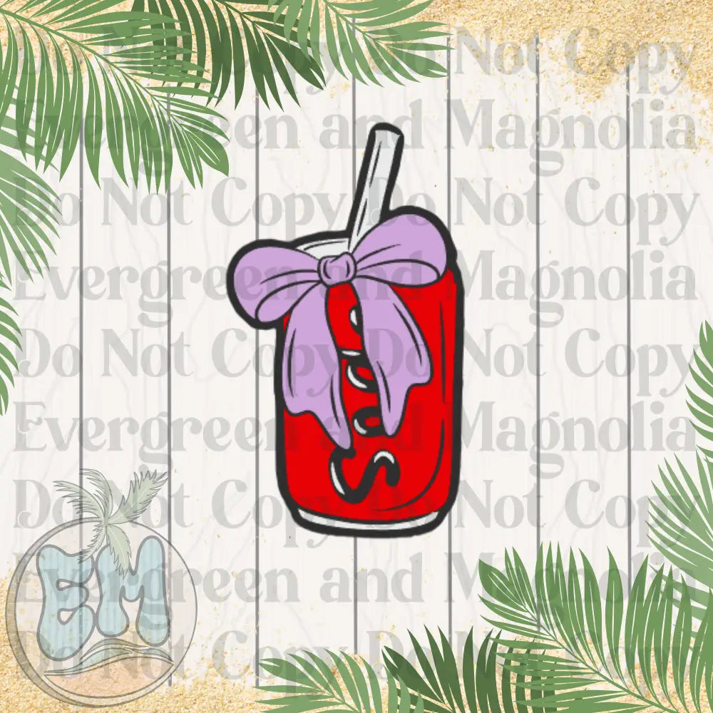 Pink bow soda