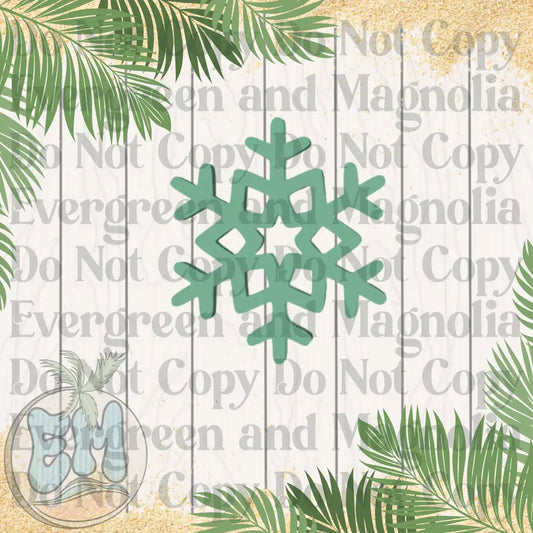 Green snowflake