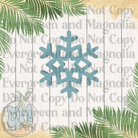 Blue snowflake