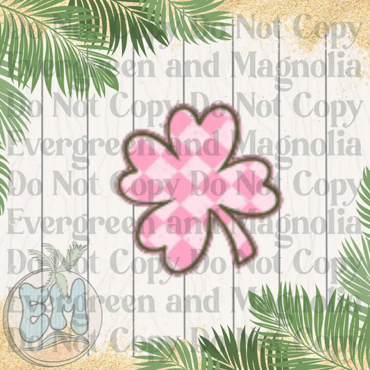 Pink checkered clover