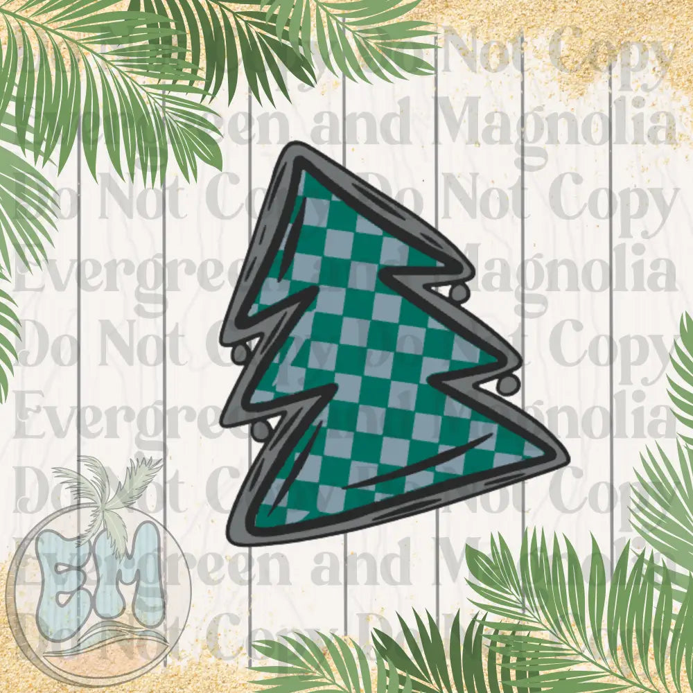 Checkered christmas tree