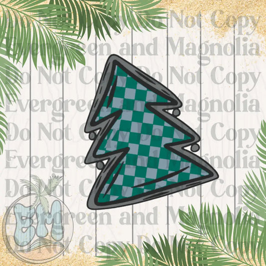 Checkered christmas tree