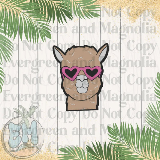 Pink glasses llama