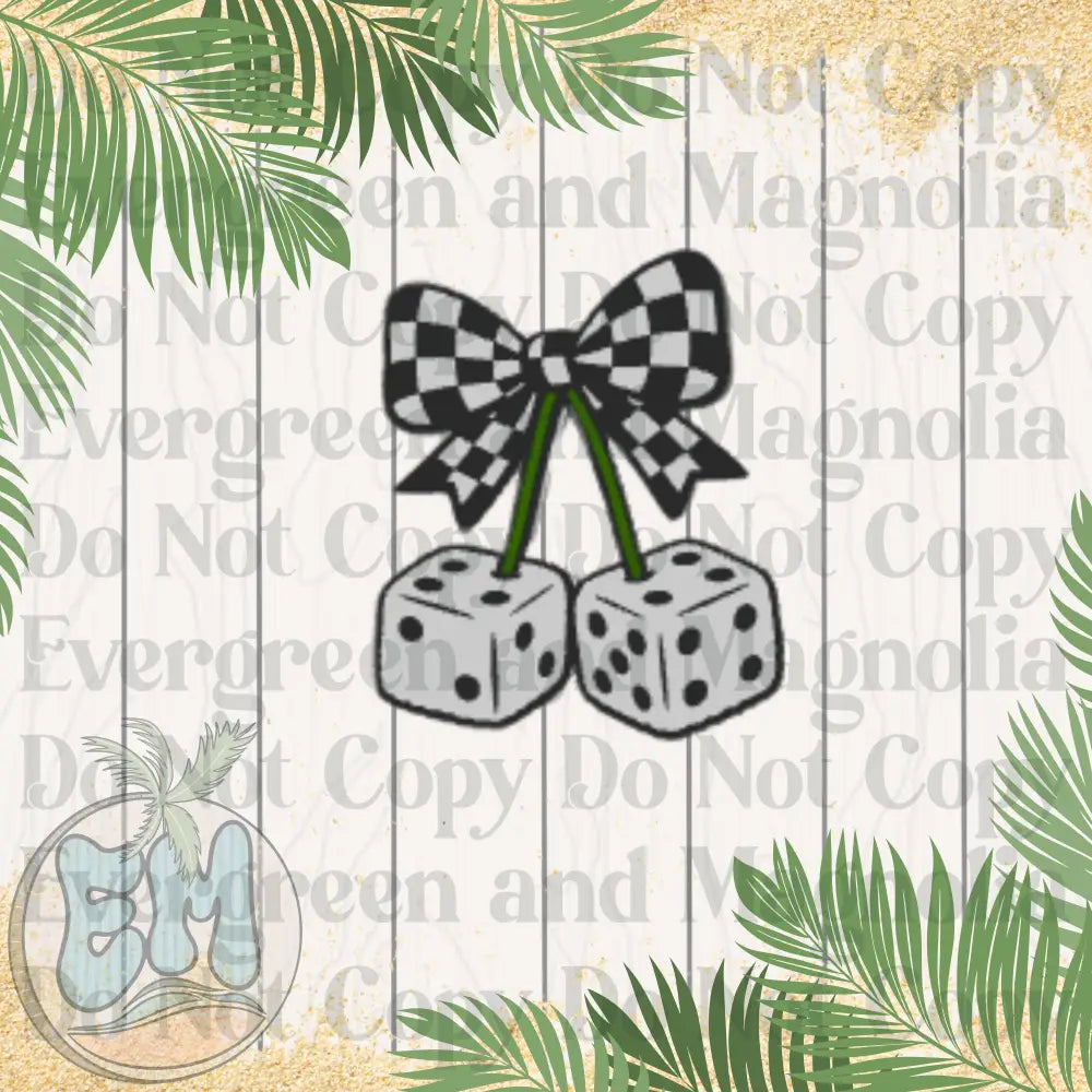 Checkered bow dice