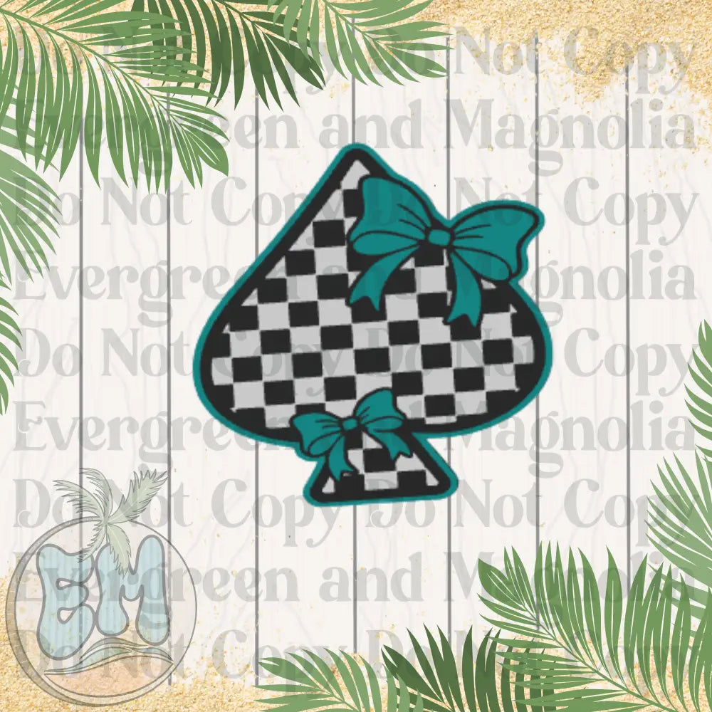 Teal coquette spade