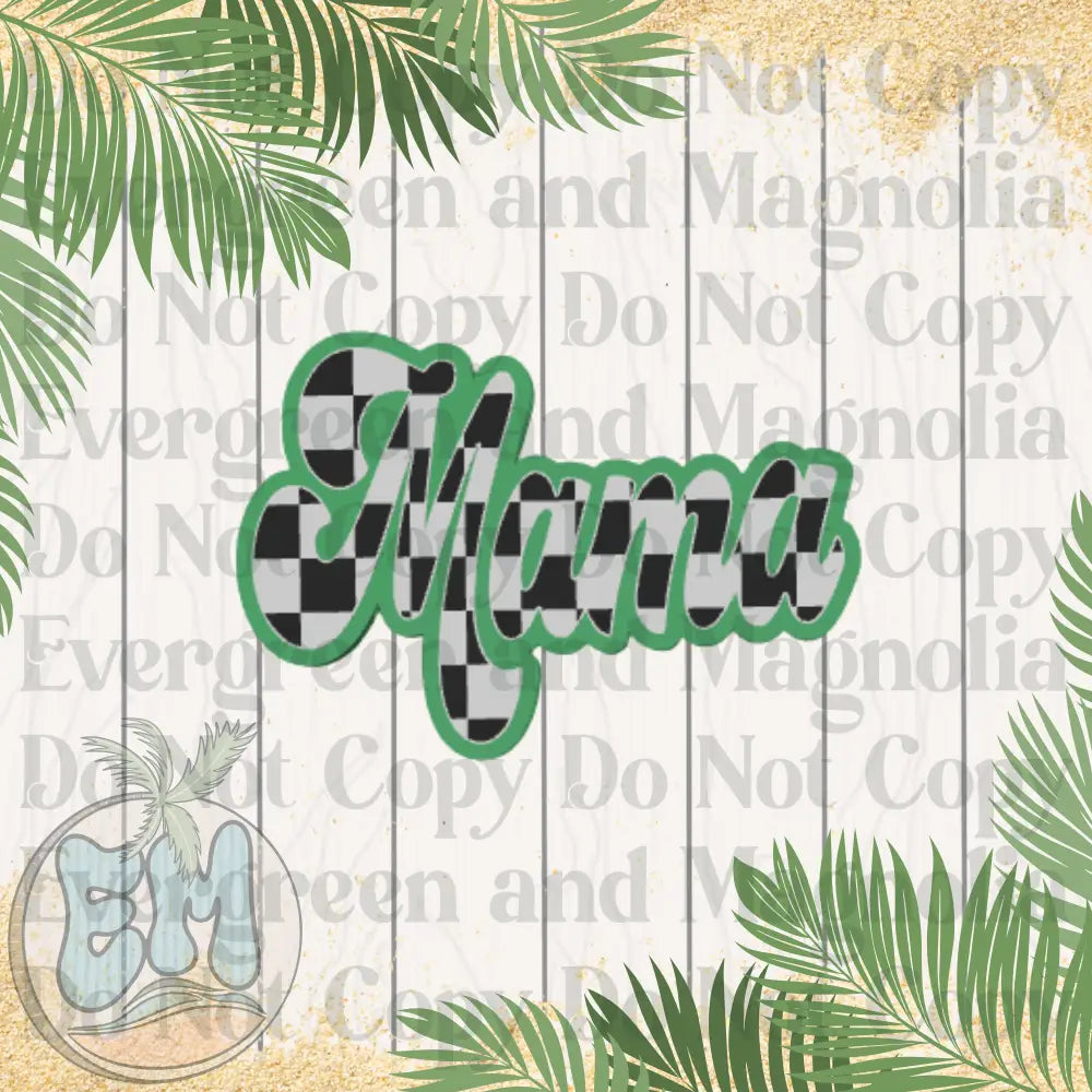 Checkered mama (green)