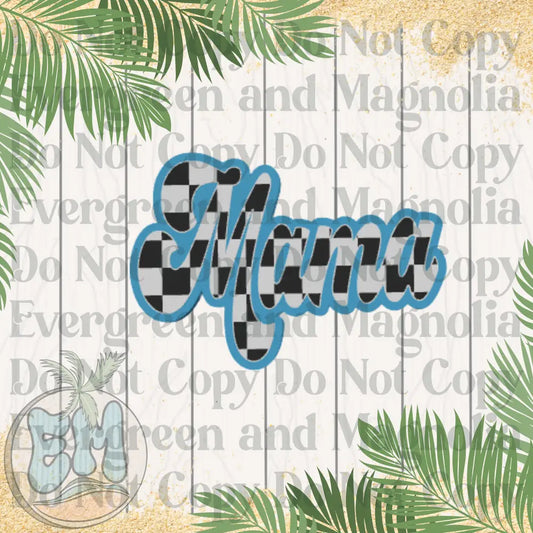 Checkered mama (blue)