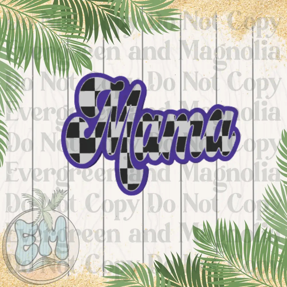 Checkered mama (purple)