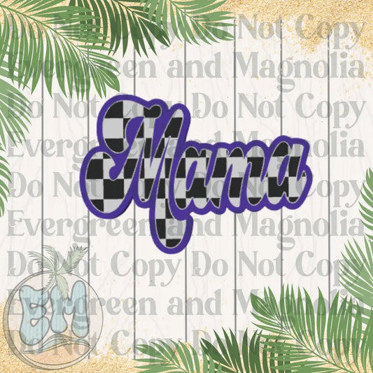 Checkered mama (purple)