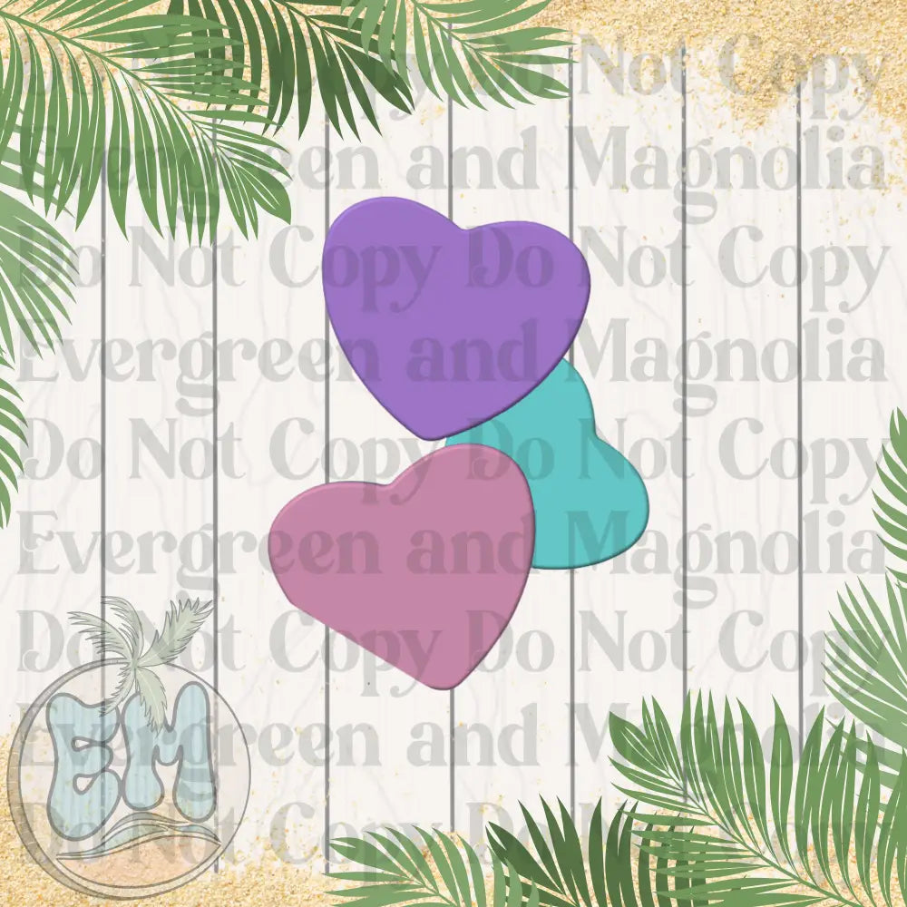 Pastel hearts