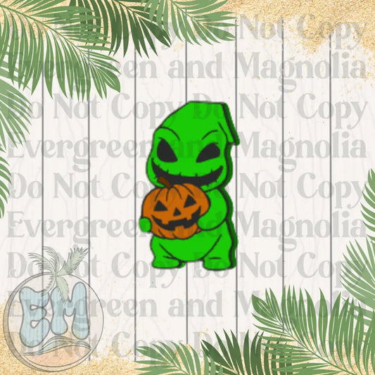 Spooky green halloween man