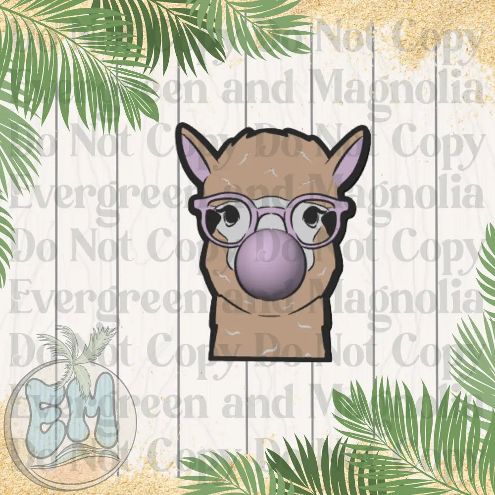 Pink bubble llama