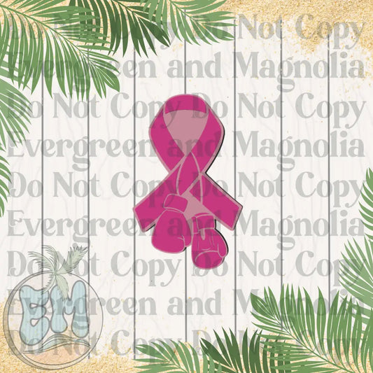 Breast cancer gloves ribbon