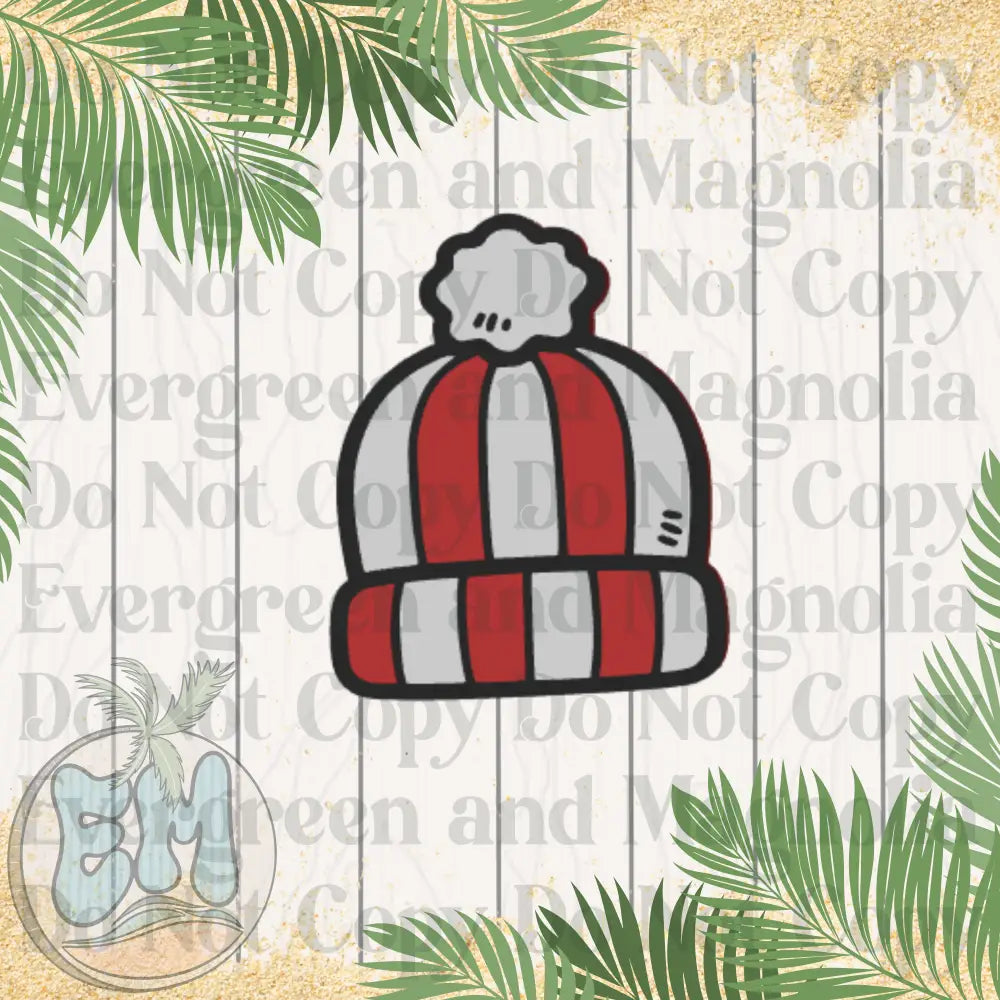Red striped beanie
