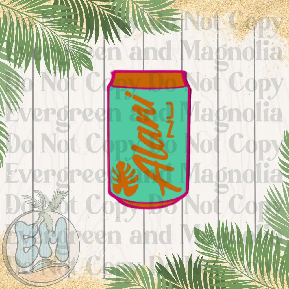 Turquoise & orange energy drink
