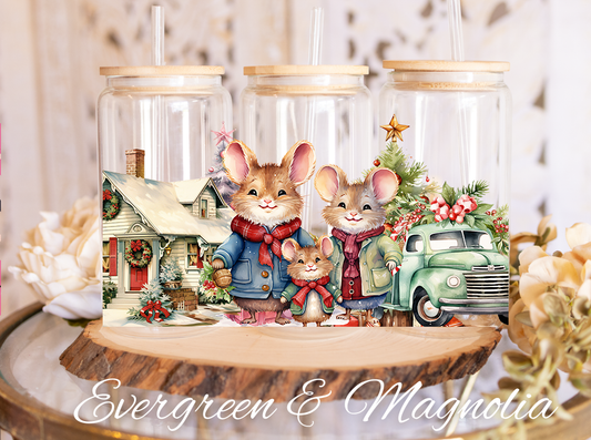 Mouse Christmas Family Animals