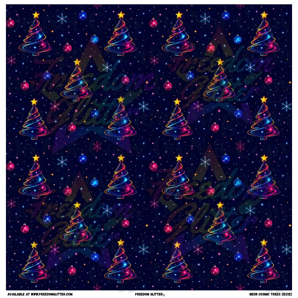 Neon Cosmic Trees (Printed Vinyl)